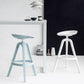 Modern Indoor Bar & Counter Stool Low Back Plastic Footrest Dining Stool