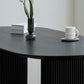 Simplicity Style Dinette Table Solid Wood Oval Dinner Table in Black Clearhalo 'Dining Tables & Seating' 'Dining Tables' 'dining_table' 'furn' 'furn_dining_table' 'Furniture' 'Kitchen & Dining Furniture' 1200x1200_4677c4e8-8ec7-4910-b33e-8b6f6d4765b8