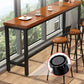 Modern Bar Stool and Table Set 1/5 Pcs Rectangle Bar Table and Upholstered Stools