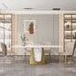 1/3/4/5/7 Pieces Luxurious Rectangle Dining Set Sintered Stone Top Dinette Table Set Clearhalo 'Dining Room Sets' 'Dining Tables & Seating' 'dining_room_set' 'furn' 'furn_dining_room_set' 'Furniture' 'Kitchen & Dining Furniture' 1200x1200_4678eef3-3d05-410a-b147-f9e3fb033abe