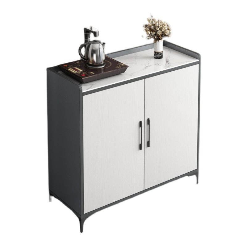 Contemporary Style Sideboard Stone Adjustable Shelving Side Board with Cabinets Clearhalo 'buffet_sideboard' 'Buffets & Sideboards' 'furn' 'furn_buffet_sideboard' 'Furniture' 'Kitchen & Dining Furniture' 1200x1200_467a10ca-7d94-46b0-a983-c559d0ee5dcc