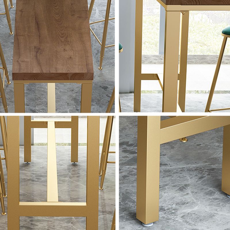 Glam Style Rectangle Bar Table 1/6 Pieces Solid Wood Counter Table Clearhalo 'Bar Furniture' 'furn' 'furn_home_bar_bar_sets' 'Furniture' 'Home Bars & Bar Sets' 'home_bar_bar_sets' 'Kitchen & Dining Furniture' 1200x1200_467ad03c-82fc-4da7-a1ab-9e0862b8fe90