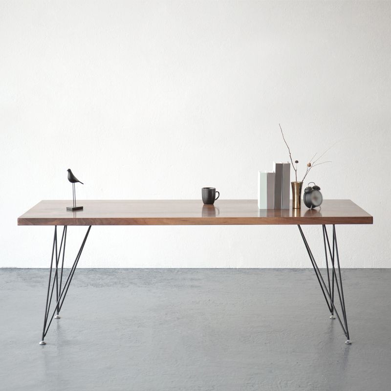 Rectangle Industrial Style Dining Table Wood Fixed Table with Solid Wood Clearhalo ' dining_table' 'Dining Tables & Seating' 'Dining Tables' 'furn' 'furn_dining_table' 'Furniture' 'furniture_dining_table' 'Kitchen & Dining Furniture' 'kitchen&dining_furn' 'kitchen' 'kitchen_dining_table' 1200x1200_467c0a8c-2f71-4df6-abbf-dd159f20b57c