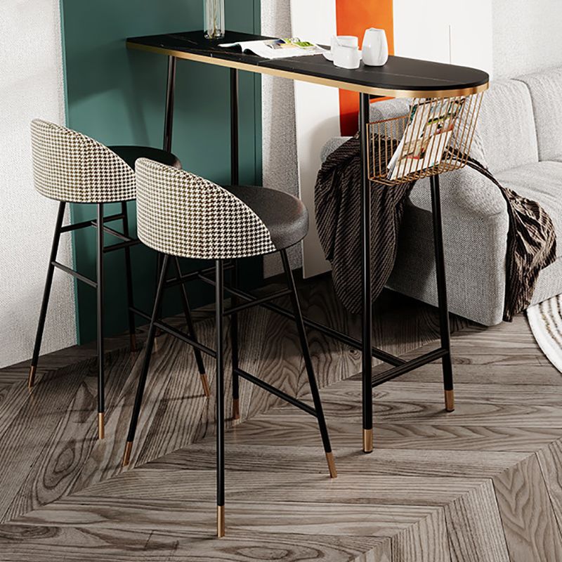 Moderne stenen bartafelset 1/3-delige aanrechttafel met massieve rugleuningen