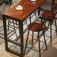 Juego de mesa y taburete de Bar rectangular industrial, juego de comedor de madera para Pub de interior, 1/2/7 piezas