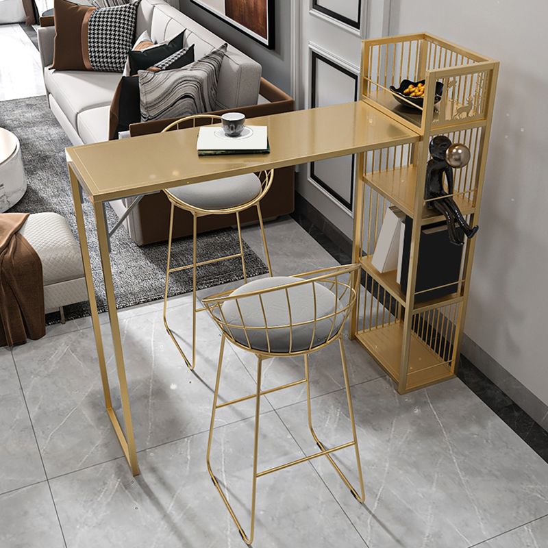 Contemporary Style Rectangle Bar Table Double Pedestal Bar Dining Table for Home Clearhalo 'Bar Furniture' 'Bar Tables' 'bar_tables' 'furn' 'furn_bar_tables' 'Furniture' 'Kitchen & Dining Furniture' 1200x1200_467e5728-5ffd-404f-b453-895311eb13b5