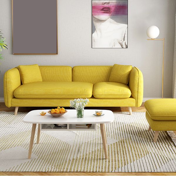 Sofa Contemporary Fabric 3 Seater Living Room Tuxedo Arm Seating