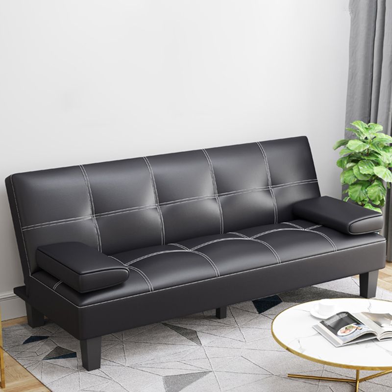 Modern Biscuit Back Faux Leather Sofa with Foldable and Wear-resisting Clearhalo 'furn' 'furn_sofas' 'Furniture' 'furniture_sofas' 'kitchen' 'kitchen_sofas' 'Living Room Furniture' 'Sofa' 'sofas' 1200x1200_467e94d4-33c6-4072-bfe9-d5992b0b8888