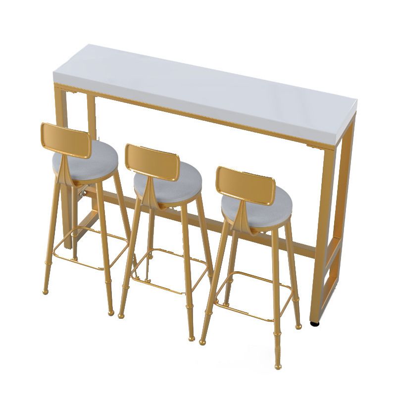 Rectangular Bar Height Table Gold Legs and Metal Base Bar Table for Patio Use Clearhalo 'Bar Furniture' 'Bar Tables' 'bar_tables' 'furn' 'furn_bar_tables' 'Furniture' 'Kitchen & Dining Furniture' 1200x1200_467efdee-8313-414a-8794-a8dfd6b92663