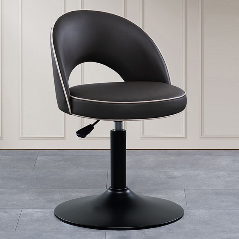 Tabourets de bar pivotants à hauteur réglable, style Glam, en simili cuir, avec base noire