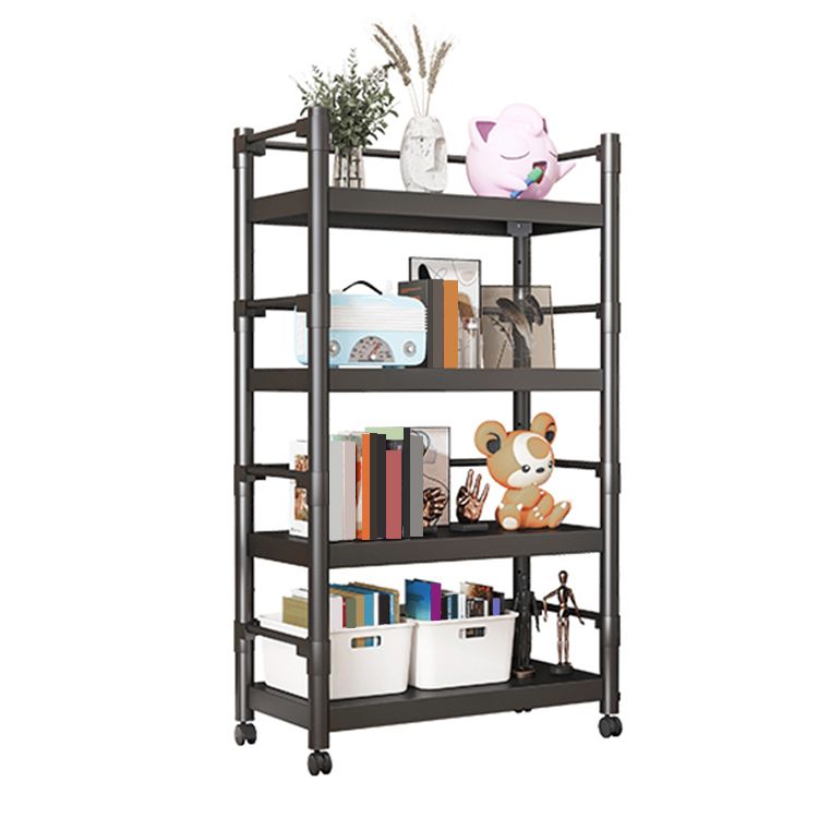 Industrial Style Metal Bookshelf Etagere Shelf Bookcase with Caster Wheels Clearhalo 'Bookcases' 'furn' 'furn_bookcases' 'Furniture' 'furniture_bookcases' 'Office Furniture' 1200x1200_46803025-8b30-4b6a-af95-140730fc9601