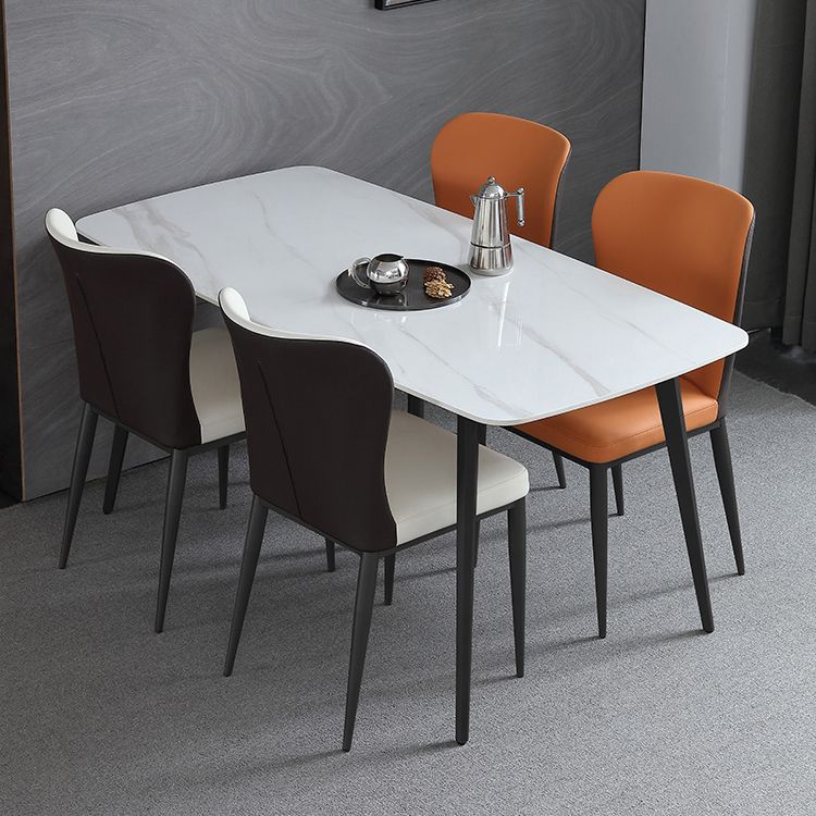Contemporary Solid Back Dining Side Chairs Leather Dining Side Chair for Kitchen Clearhalo ' kitchen&dining_furn' 'Dining Chairs' 'Dining Tables & Seating' 'dining_chair' 'furn' 'furn_dining_chair' 'Furniture' 'furniture_dining_chair' 'Kitchen & Dining Furniture' 'kitchen' 1200x1200_468044fc-7251-408d-892a-d225c15bc5db