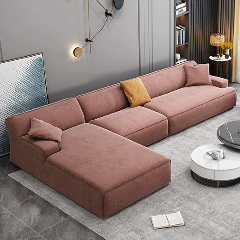 Divano moderno di divano in cotone e cuscini per braccio incassati per soggiorno per soggiorno