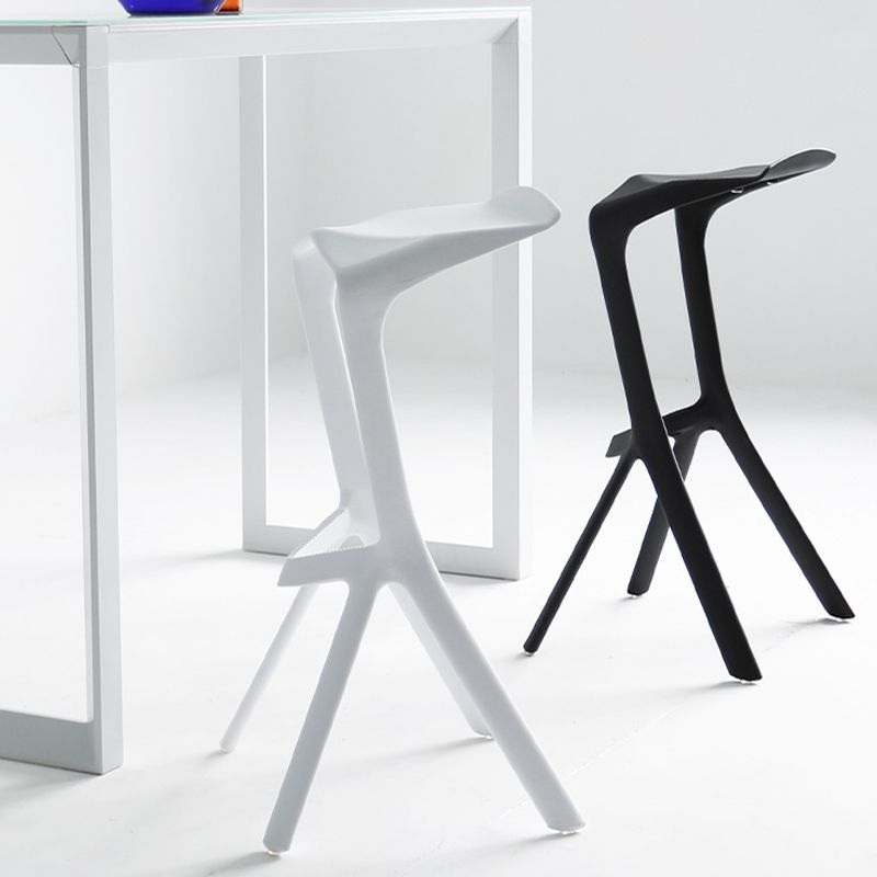 Modern Style Bar-stool Plastic Backless Bar Stool for Kitchen Bar with Plastic Legs Clearhalo 'Bar Furniture' 'Bar Stools' 'bar_stools' 'furn' 'furn_bar_stools' 'Furniture' 'furniture_bar_stools' 'Kitchen & Dining Furniture' 1200x1200_468210d0-3f26-45de-9b45-a253e7f4d568