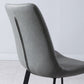 Silla lateral de cuero de casa contemporánea silla de comedor sólido de acabado mate