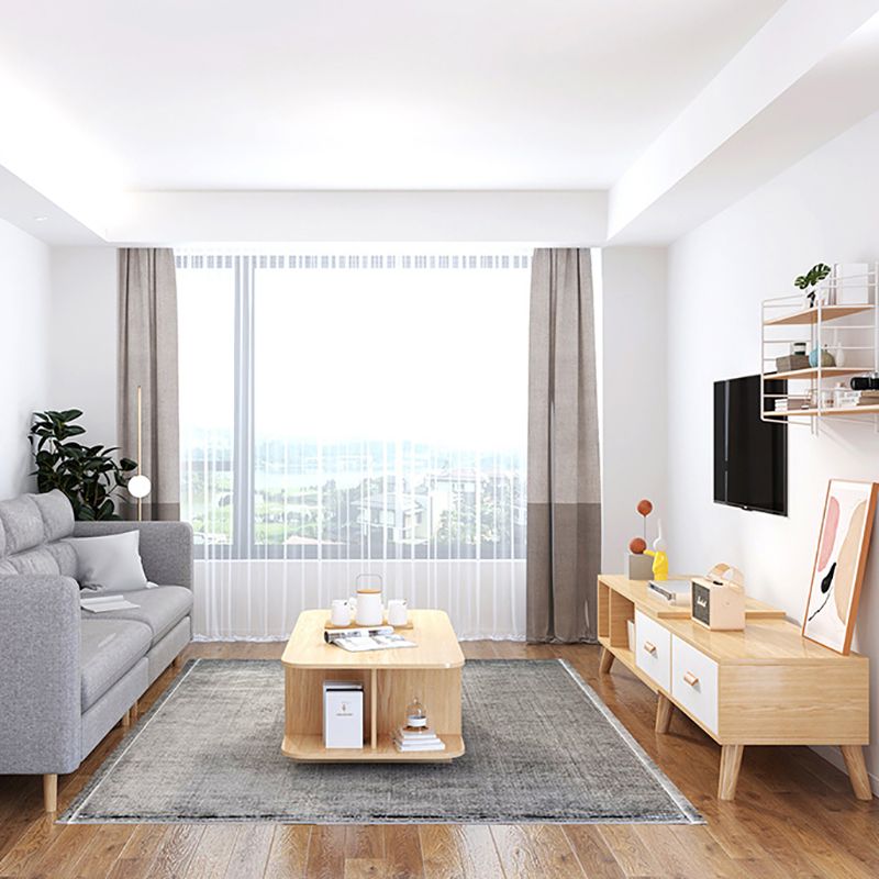 Engineered Wood TV Media Console met laden Scandinavische tv -standaard