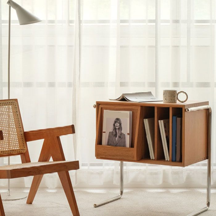 Libreria in stile moderno in legno di pino 28,5 "H chiuso Back Shelf per Home Office