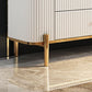 Glam White Stone Top TV Stand 4-Drawer TV Console with Stainless Steel Frame Clearhalo 'furn' 'furn_tv_stands_entertainment_centers' 'Furniture' 'Living Room Furniture' 'TV Stands & Entertainment Centers' 'TV Stands & Media Storage Furniture' 'tv_stands_entertainment_centers' 1200x1200_46849121-4f00-4261-bc1b-2c4bfa6f7461