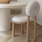 Nordic Armless Backrest Cushion Chair with Wooden Legs for Dining Room
