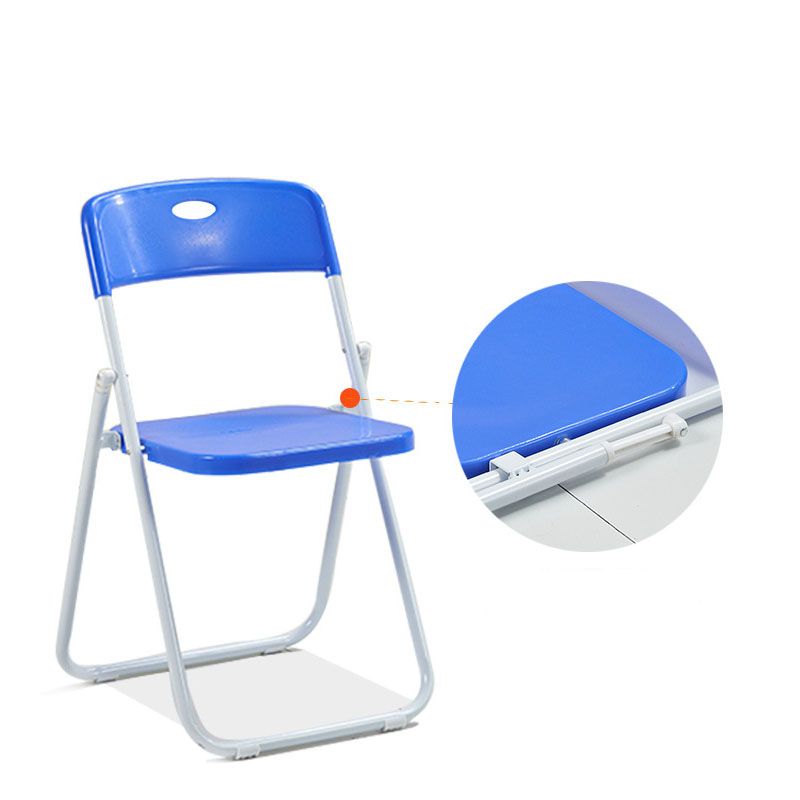 Moderne stalen taakstoel Plastic armloze gestoffeerde bureaustoelstoel