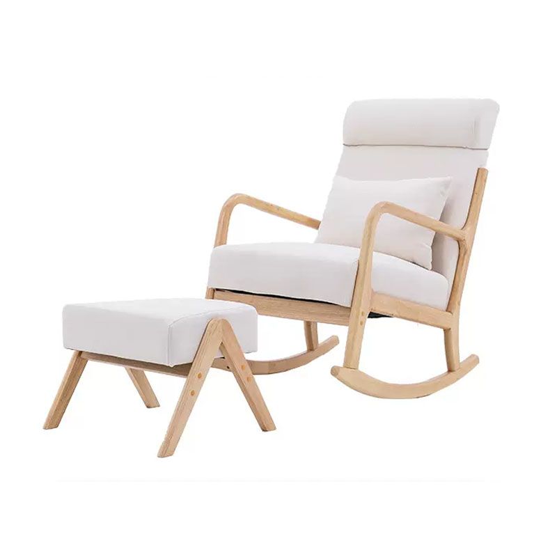 Contemporary Rocking Chair Upholstered Antique Finish Rocking Accent Chair Clearhalo 'Chairs & Seating' 'furn' 'furn_rocking_chairs' 'Furniture' 'Living Room Furniture' 'Rocking Chairs' 'rocking_chairs' 1200x1200_4687bc7c-cef8-411e-8631-9c9e960fc688