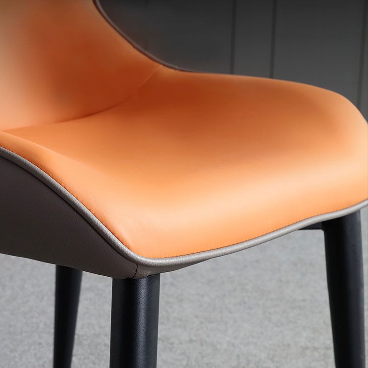 Contemporary Faux Leather Dining Chairs Upholstered Side Arm Chairs for Home Use Clearhalo ' kitchen&dining_furn' 'Dining Chairs' 'Dining Tables & Seating' 'dining_chair' 'furn' 'furn_dining_chair' 'Furniture' 'furniture_dining_chair' 'Kitchen & Dining Furniture' 'kitchen' 1200x1200_4687d8bd-0f89-4b7d-802e-6b37b06b7941