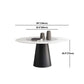 Round Sintered Stone Dining Table Modern Turntable Furniture with Steel Pedestal Base Clearhalo 'Dining Tables & Seating' 'Dining Tables' 'dining_table' 'furn' 'furn_dining_table' 'Furniture' 'Kitchen & Dining Furniture' 1200x1200_468c4e8e-3fc8-4dff-813c-de0403543831
