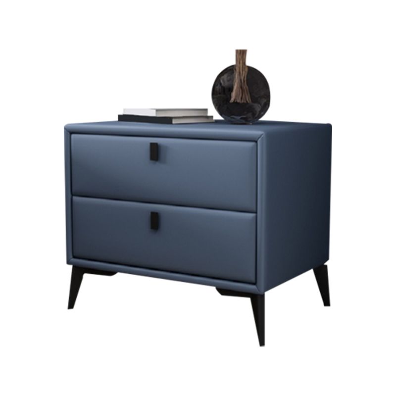 Faux Leather Accent Table Nightstand Contemporary Bed Nightstand Clearhalo 'Bedroom Furniture' 'furn' 'furn_night_stand' 'Furniture' 'night_stand' 'Nightstands' 1200x1200_468e5592-f5a2-40bf-ae9d-e725246b30f4