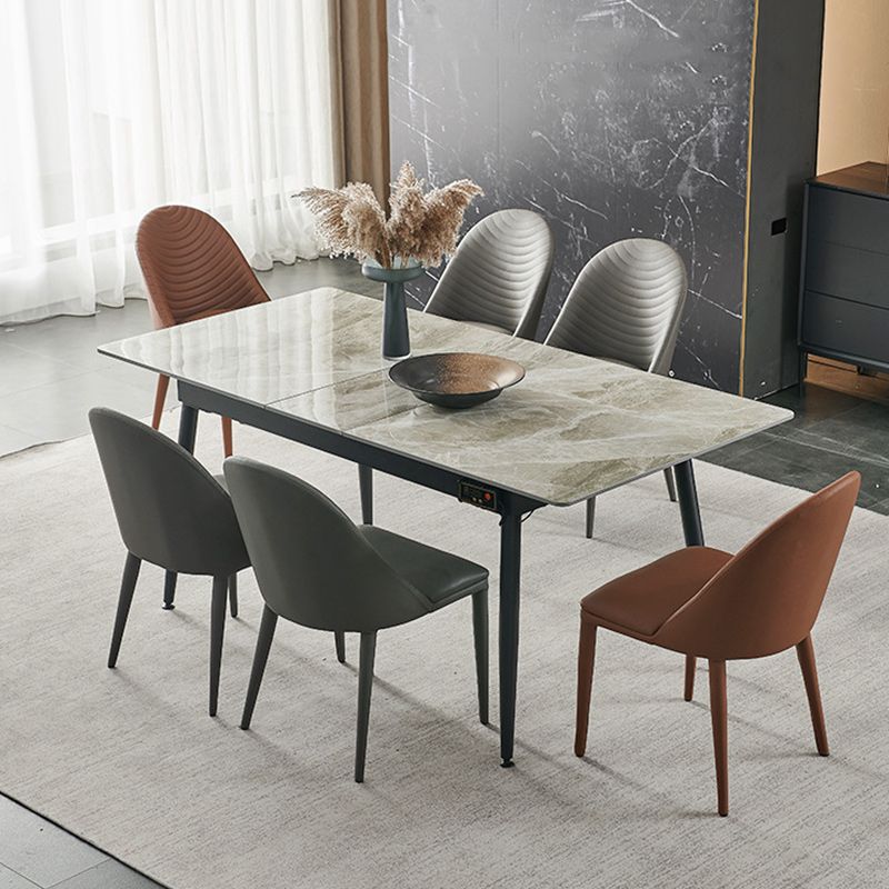 Sillas laterales de comedor de cuero sintética contemporánea para uso de restaurantes para uso de restaurantes