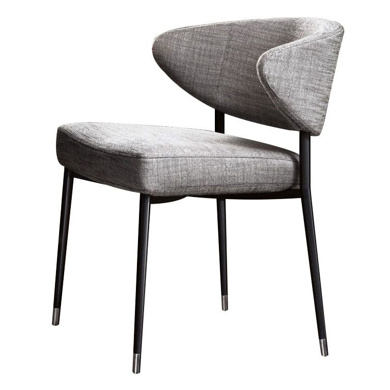 キッチン用のモダンなPUレザーダイニングチェア布張りの腕の椅子