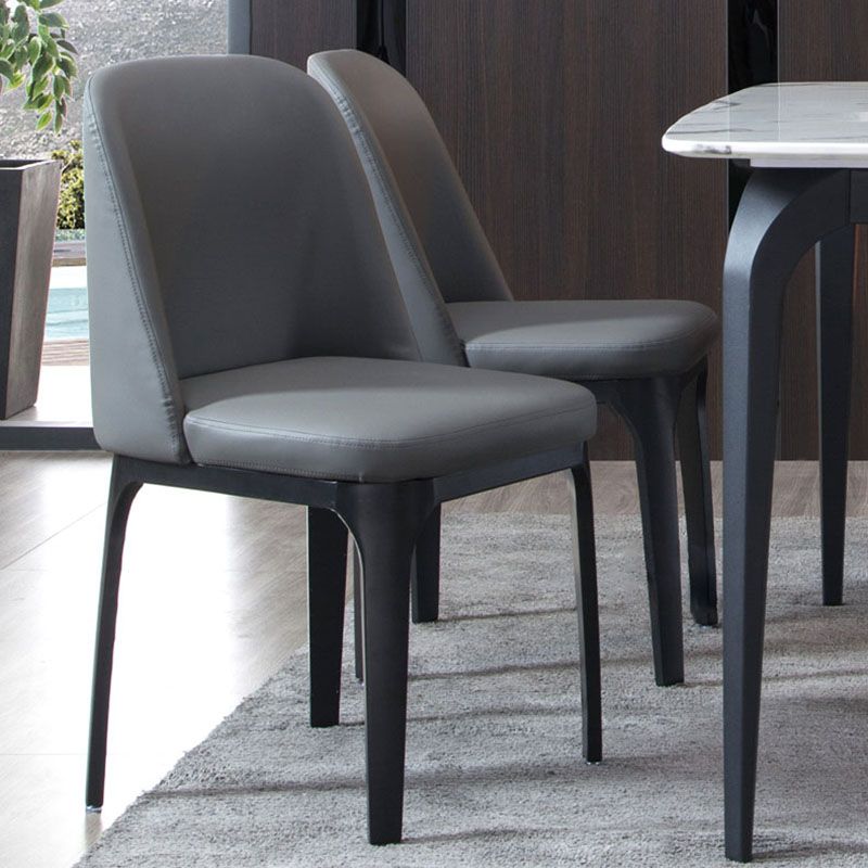 Contemporary Dining Chair Armless Chair with Wooden Legs for Kitchen Clearhalo ' kitchen&dining_furn' 'Dining Chairs' 'Dining Tables & Seating' 'dining_chair' 'furn' 'furn_dining_chair' 'Furniture' 'furniture_dining_chair' 'Kitchen & Dining Furniture' 'kitchen' 1200x1200_4692a4b7-e359-4feb-a842-3fc7f8b77333