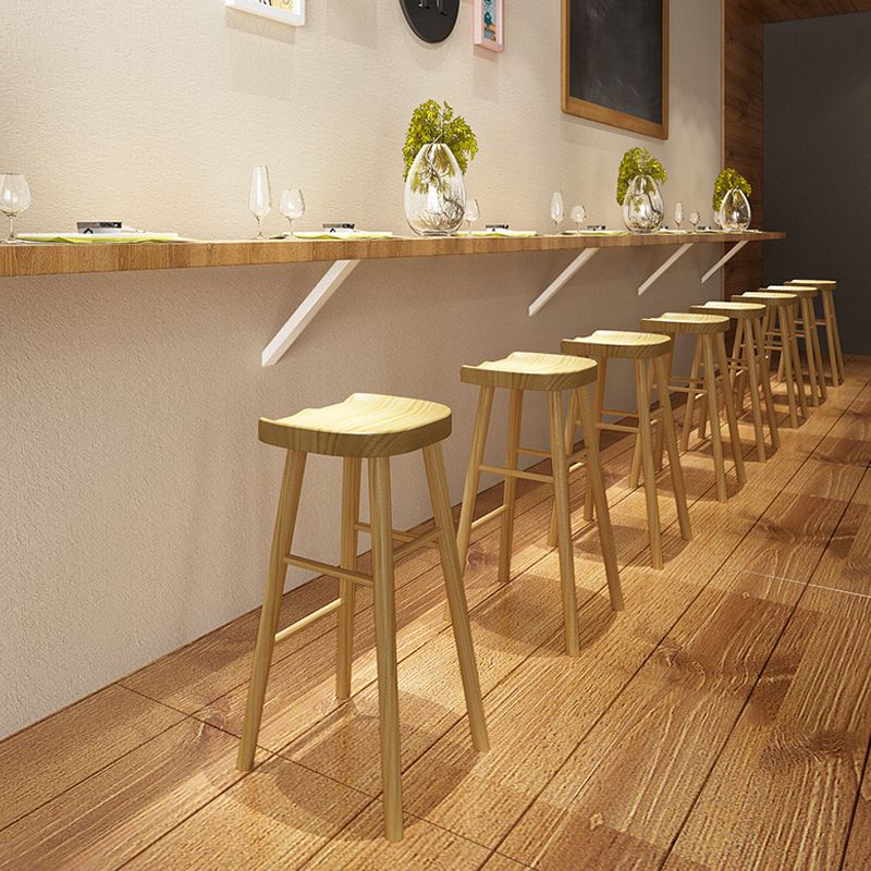 Modern Style Bar-stool Wooden Legs Barstool with Footrest for Restaurant Clearhalo 'Bar Furniture' 'Bar Stools' 'bar_stools' 'furn' 'furn_bar_stools' 'furniture_bar_stools' 'Kitchen & Dining Furniture' 'kitchen&dining_furn' 'kitchen' 'kitchen_furn' Furniture' 1200x1200_4692a72c-b86a-4bac-ad8b-80ef9bdec7fd