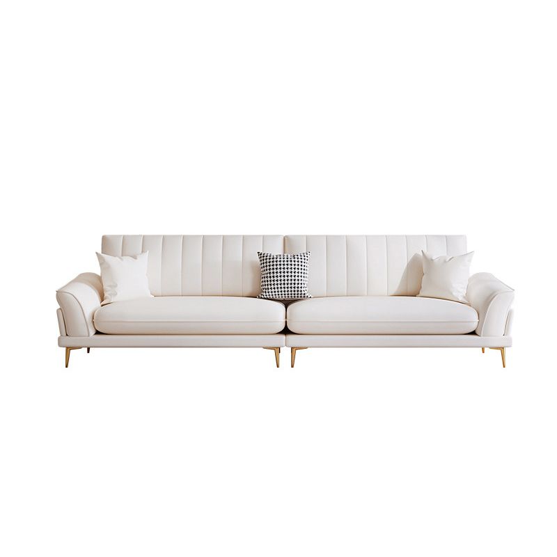 SOFA DI PELLA FUCCHIO 35.43 "D X 36.22" H divano braccio svasato per soggiorno