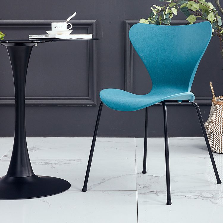 Contemporary Metal Dining Chairs Dining Armless Side Chair for Kitchen Clearhalo ' kitchen&dining_furn' 'Dining Chairs' 'Dining Tables & Seating' 'dining_chair' 'furn' 'furn_dining_chair' 'Furniture' 'furniture_dining_chair' 'Kitchen & Dining Furniture' 'kitchen' 1200x1200_469763a3-0c26-475d-af71-d62131045940