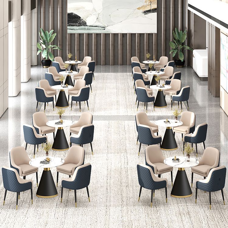 1/2/5 Pcs Metal Modern Dining Room Set with Round Table Dinette Set Clearhalo 'Dining Room Sets' 'Dining Tables & Seating' 'dining_room_set' 'furn' 'furn_dining_room_set' 'Furniture' 'furniture_dining_room_set' 'Kitchen & Dining Furniture' 'kitchen&dining_furn' 'kitchen' 1200x1200_4697a202-3a3a-495a-8a91-4705b3c303d2