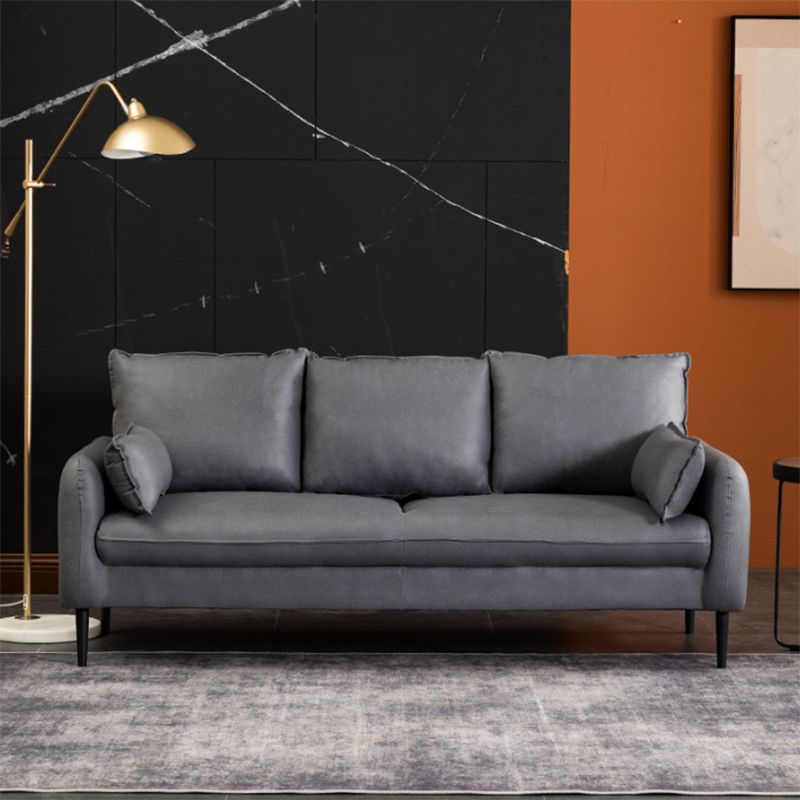 Cushions Square Arm Sofa 3-Seater Faux Leather Stain Resistant Loveseat Clearhalo 'Furniture' 'furniture_sofas' 'kitchen' 'kitchen_sofas' 'Living Room Furniture' 'Sofa' 'sofas' 1200x1200_469a8ea9-e15e-4cf3-8cbb-0544e3e3b826