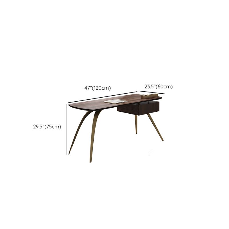 Zeitgenössischer Holz Office Desk Oval Writing Desk mit Beinen für Büro
