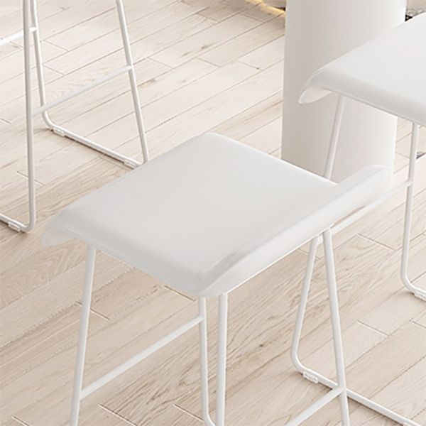 Barhocker im modernen Stil, solider Wave-Sitz, Barhocker mit Metallbeinen