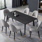 Stone Modern Rectangle Dining Table Matte Finish 4 Legs Table for Home Clearhalo ' dining_table' 'Dining Tables & Seating' 'Dining Tables' 'furn' 'furn_dining_table' 'Furniture' 'furniture_dining_table' 'Kitchen & Dining Furniture' 'kitchen&dining_furn' 'kitchen' 'kitchen_dining_table' 1200x1200_469c6460-759a-4460-9c17-95de8d899f9b