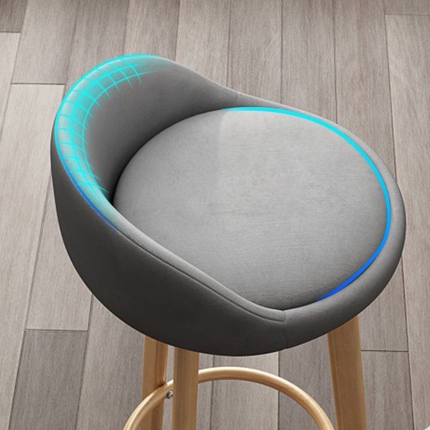 Low Back Footrest Upholstered Home Stool Glam 27-inch Matte Finish Barstool Clearhalo 'Bar Furniture' 'Bar Stools' 'bar_stools' 'furn' 'furn_bar_stools' 'Furniture' 'furniture_bar_stools' 'Kitchen & Dining Furniture' 1200x1200_46a00d8c-ac0c-4e5d-9d90-66953c8c73f1