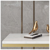 Glam Accent Table Antique Finish Console Sofa Table in Marble Clearhalo 'Console Tables' 'console_tables' 'Entry & Mudroom Furniture' 'furn' 'furn_console_tables' 'Furniture' 1200x1200_46a010e9-5371-4567-b423-fddd5cdd64df