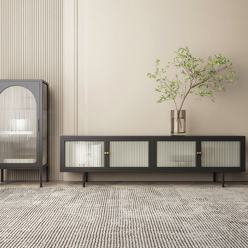 Home Metal TV Console Industrial Rectangle TV Cabinet with Glass Doors Clearhalo 'furn' 'furn_tv_stands_entertainment_centers' 'Furniture' 'Living Room Furniture' 'TV Stands & Entertainment Centers' 'TV Stands & Media Storage Furniture' 'tv_stands_entertainment_centers' 1200x1200_46a06ef8-183a-4868-9777-3167221c8f85