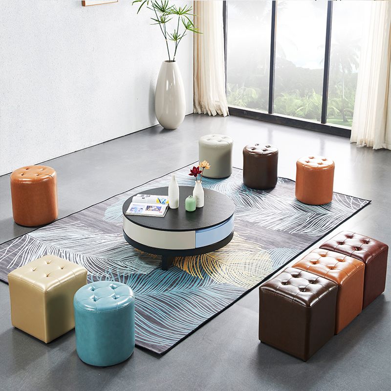 White Modern Square Standard Stain Resistant Standard for Drawing Room Clearhalo 'furn' 'furn_ottomans_poufs' 'Furniture' 'Living Room Furniture' 'Ottomans & Poufs' 'ottomans_poufs' 1200x1200_46a1ad6b-ba5e-4fd2-9558-3f430db2088c