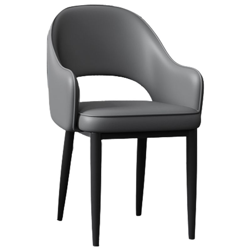 Glam Style Arm Chair Leather Open Back Dining Chair (Set of 2) Clearhalo 'Dining Chairs' 'Dining Tables & Seating' 'dining_chair' 'furn' 'furn_dining_chair' 'Furniture' 'furniture_dining_chair' 'Kitchen & Dining Furniture' 1200x1200_46a208e1-aa6f-42ac-9e8d-72b77f9a2848