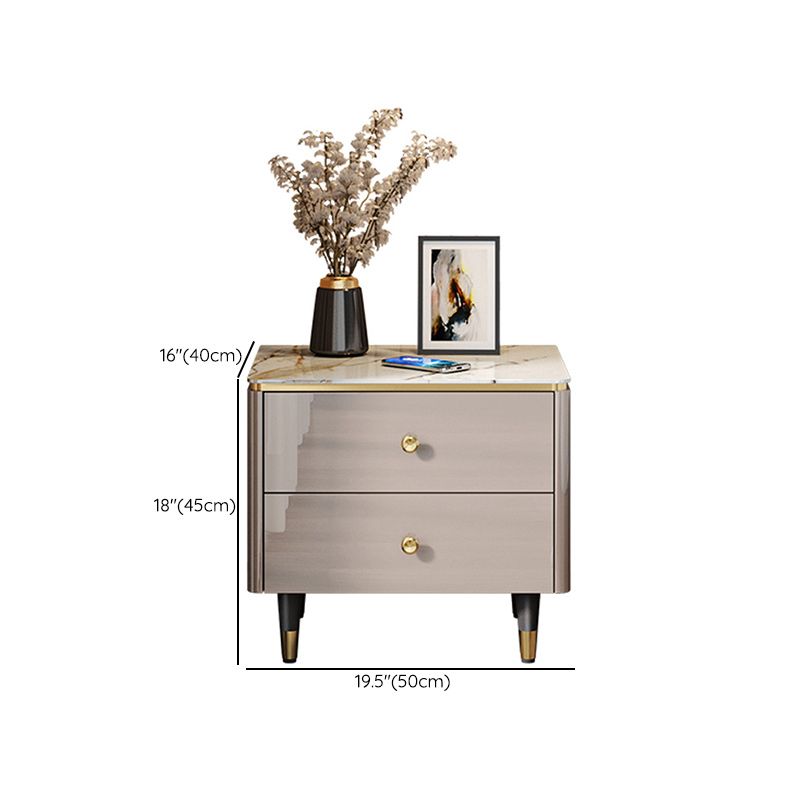 Comodino moderno per accento di pietra del comodino con 2 cassetti