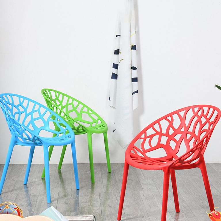 Scandinavian Armless Dining Chairs Plastic Stackable Dining Side Chairs (Set of 4) Clearhalo ' kitchen&dining_furn' 'Dining Chairs' 'Dining Tables & Seating' 'dining_chair' 'furn' 'furn_dining_chair' 'Furniture' 'furniture_dining_chair' 'Kitchen & Dining Furniture' 'kitchen' 1200x1200_46a2959c-2996-4ed9-bf7b-8e5fc5f070ff