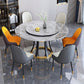 Round Sintered Stone Dining Table Modern Turntable Furniture with Solid Wood Pedestal Base Clearhalo 'Dining Tables & Seating' 'Dining Tables' 'dining_table' 'furn' 'furn_dining_table' 'Furniture' 'Kitchen & Dining Furniture' 1200x1200_46a38044-c263-4170-923c-22419c5db99d