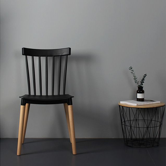 Contemporary Style Dining Room Chair Slat Back Stackable Side Chair for Kitchen Clearhalo ' kitchen&dining_furn' 'Dining Chairs' 'Dining Tables & Seating' 'dining_chair' 'furn' 'furn_dining_chair' 'Furniture' 'furniture_dining_chair' 'Kitchen & Dining Furniture' 'kitchen' 1200x1200_46a3be73-7b38-4693-b7a2-872a1fded8b5