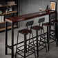 Brown Modern Style Bar Table in Metal and Wood Indoor Counter Table Clearhalo 'Bar Furniture' 'Bar Tables' 'bar_tables' 'furn' 'furn_bar_tables' 'Furniture' 'furniture_bar_tables' 'Kitchen & Dining Furniture' 1200x1200_46a436cc-66b4-41df-8b8d-b5fb69e04f30