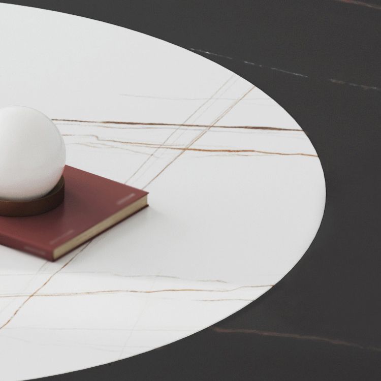 Modern 1/3/4/5 Pieces Black Dining Table Set with Sintered Stone Top Round Dinette Set Clearhalo 'Dining Room Sets' 'Dining Tables & Seating' 'dining_room_set' 'furn' 'furn_dining_room_set' 'Furniture' 'furniture_dining_room_set' 'Kitchen & Dining Furniture' 'kitchen&dining_furn' 'kitchen' 1200x1200_46a4d0c8-95dc-4384-a157-c98f92dff4de